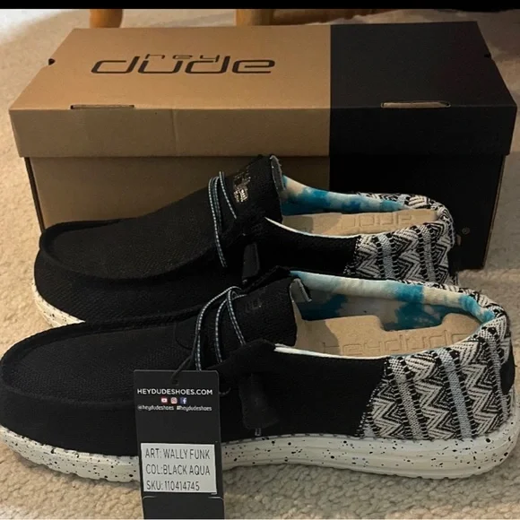 Hey Dude | Shoes | Hey Dude Shoes Wally Funk Black Aqua  display picture 1